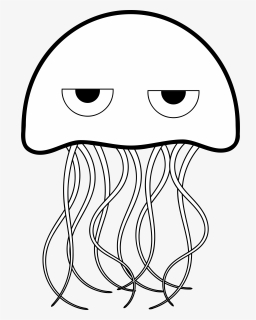 Cartoon Jellyfish Colouring Pages - Outlines Of Cartoon Animals, HD Png Download, Free Download
