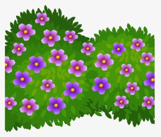 Rose Bush Clipart Transparent - Flower Bushes Clipart, HD Png Download, Free Download