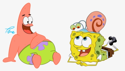 Collection Of Free Spongebob Drawing Gary Download - Spongebob And Patrick Transparent, HD Png Download, Free Download