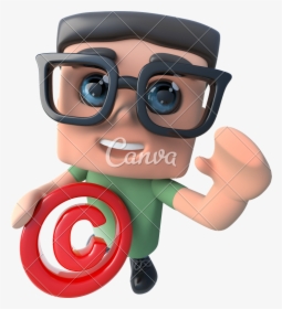 Clip Art Funny Geek Photos By - Nerd Character 3d, HD Png Download, Free Download