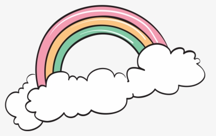 Transparent Rainbow Cloud Clipart - Graphic Design, HD Png Download, Free Download