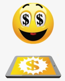 Emot Dollar , Png Download - Smiley Dollar Sign Eyes, Transparent Png, Free Download