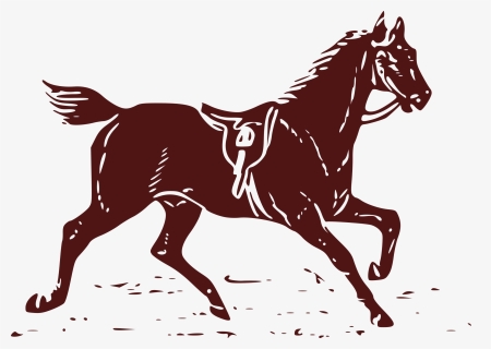 Horse With Saddle - Horse With Saddle Art, HD Png Download, Free Download