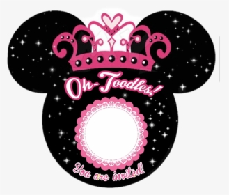 #freetoedit #minnie #minniemouse #invitation #black - Minnie Mouse Black Pink, HD Png Download, Free Download