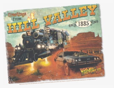 Back To The Future Iii Hill Valley Postcard Men"s Regular - Youth: Back To The Future - Hill Valley Postcard, HD Png Download, Free Download