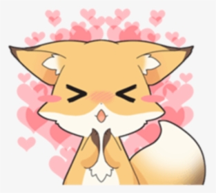 #kawaii #cute #fox #png #overlay #edit - Girly Fox Line Stickers, Transparent Png, Free Download