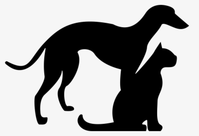 Cat And Dog Silhouette Png, Transparent Png, Free Download
