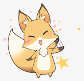 #fox #kawaii #cute #png #overlay #edit - Fox Line Sticker, Transparent Png, Free Download