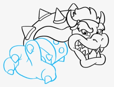 How To Draw Bowser From Super Mario Bros - Mario Bros Drawing, HD Png Download, Free Download