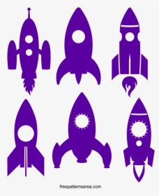 Rocket Spaceship Clipart Vector - Stencil Black And White, HD Png Download, Free Download