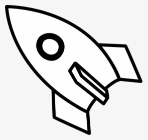 Spaceship Clipart Transparent Background - Rocket Clipart Black And White, HD Png Download, Free Download