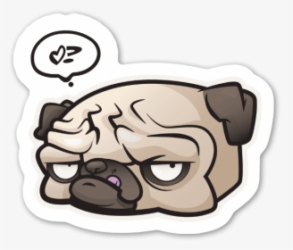 Unamused Pug Sticker - Adobe Illustrator, HD Png Download, Free Download