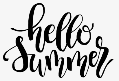 #hellosummer #hellosummer2018 #hello #summer - Summer Label Black And White, HD Png Download, Free Download