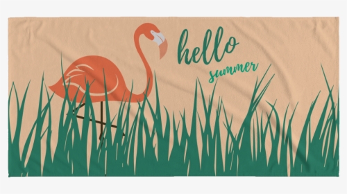 "hello Summer Flamingo - Grass, HD Png Download, Free Download