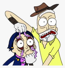 Morty Smith Dio Brando Nose Clip Art Male Cartoon - Jojo's Bizarre Adventure Rick And Morty, HD Png Download, Free Download