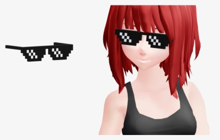 Mlg Glasses [download] By Pmxsenpai - Mmd Thug Life Sunglasses, HD Png Download, Free Download