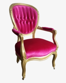 Transparent Gold Throne Png - Gold And Pink Arm Chair, Png Download, Free Download