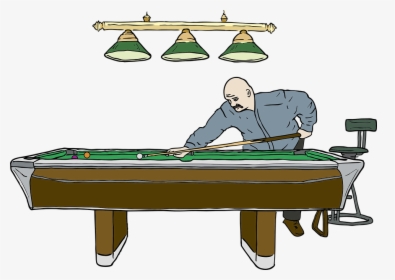 Pool, Billiard, Snooker, Player, Cue Ball, Cue - Drawing Of Pool Table, HD Png Download, Free Download