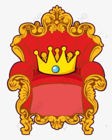 Transparent King On Throne Clipart - Crown And Throne Clipart, HD Png Download, Free Download