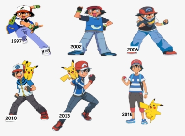 So Far, Ash"s Alola Look Is The One Which Looks The - Ash Ketchum All Outfits, HD Png Download, Free Download