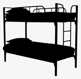 Bunk Bed Silhouette - Bunk Bed Clipart, HD Png Download, Free Download