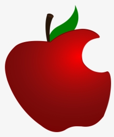 Clipart Apple Chalkboard - Bitten Apple Clip Art, HD Png Download, Free Download