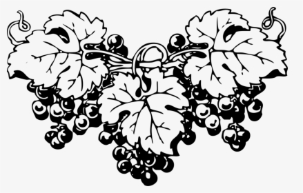 Art,monochrome Photography,monochrome - Wine Grapes Clipart Black And White, HD Png Download, Free Download