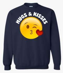 Emoji Valentine"s Day Shirt Hugs And Kisses Heart Kiss - Happy Fathers Day T Shirt, HD Png Download, Free Download