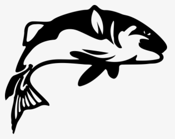 Dolphins Clipart Fat - Silhouette Fish Clipart Png, Transparent Png, Free Download
