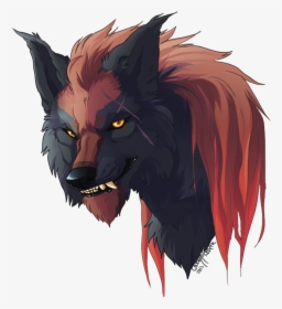 Black Demon Wolf With Wings Download - Cool Deviantart Werewolf Drawing, HD Png Download, Free Download