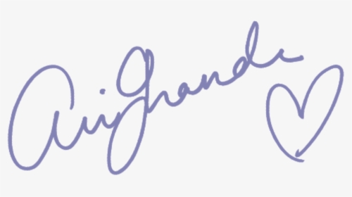 Ariana Grande Arianagrande Purple Signature Heart Tumbl - Calligraphy, HD Png Download, Free Download