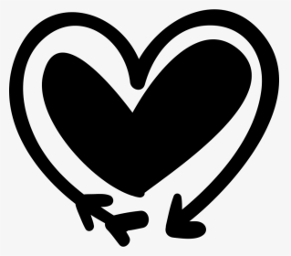 Arrow And Heart Doodle - Love Icon Png Transparent, Png Download, Free Download