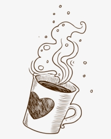 White Coffee Cafe Cup - Chalk Drawings Clipart Png, Transparent Png, Free Download