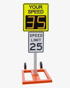 Radarsign Mobile Patrol Stand - Speed Limit Sign, HD Png Download, Free Download