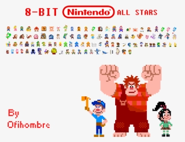 Pacman Clipart 8 Bit - 8 Bit Nintendo All Stars, HD Png Download, Free Download