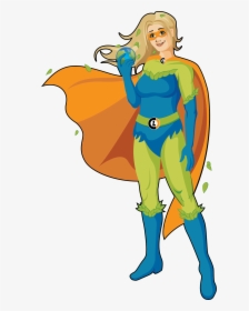 Eco Mom Uses Her Super Strength And Determination To - Cartoon, HD Png Download, Free Download