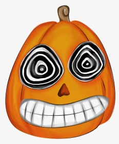 Orange Pumpkin Watercolor Hand Drawn Transparent - Cartoon, HD Png Download, Free Download