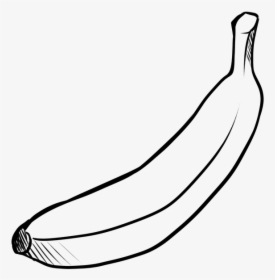 Transparent Black And White Clipart Of Fruits And Vegetables - Banana Clipart Black And White Png, Png Download, Free Download