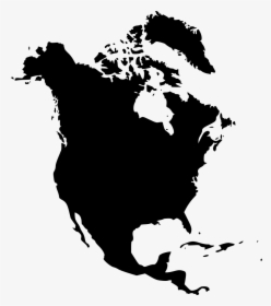 United States Canada Haiti Earth Geography Of North - Black North America Outline, HD Png Download, Free Download