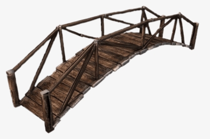 Curved Plank Bridge - Wood Bridge 3d Model, HD Png Download, Free Download