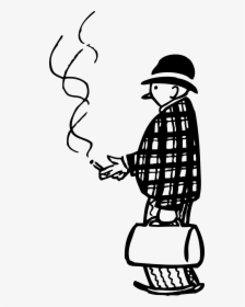 Smoking Man Cartoon Png, Transparent Png, Free Download