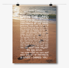 Footprints In The Sand - Poster, HD Png Download, Free Download