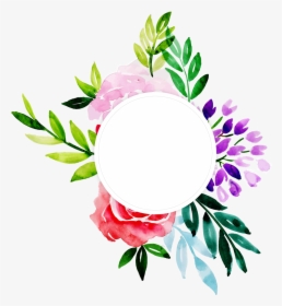 Watercolor Floral Frame Background, HD Png Download, Free Download