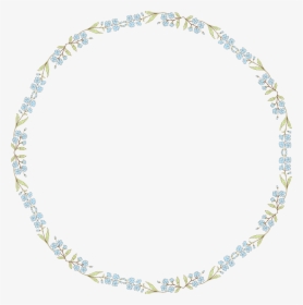 Blue Flowers Frame Clip Arts - Circle Flower Frame Png, Transparent Png, Free Download