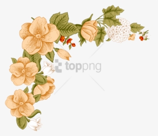 Floral Photo Frame Png - Floral Border Design Png, Transparent Png, Free Download