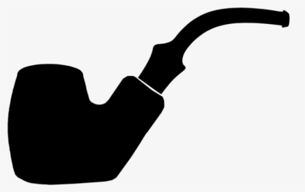 Transparent Cigar Clipart - Sherlock Holmes Pipe Silhouette, HD Png Download, Free Download