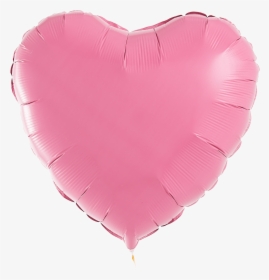 A Photograph Of Rose Pink Satin Foil Heart Balloon - Pink Heart Foil Balloons, HD Png Download, Free Download