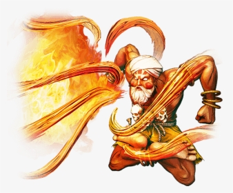 Fireball Clipart Street Fighter - Dhalsim Street Fighter V, HD Png Download, Free Download