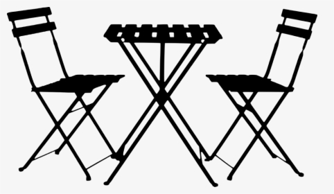 Silhouette, Table, Chairs, Summer, Restaurant - Patio Table Png, Transparent Png, Free Download