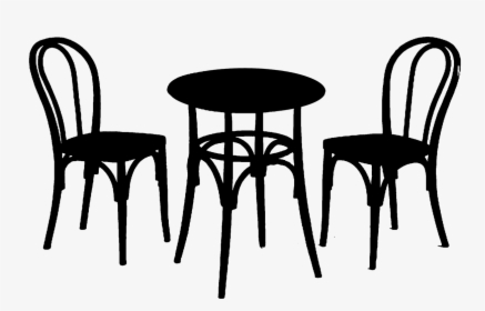 Transparent Table Silhouette Png - Cafe Table And Chairs Png, Png Download, Free Download